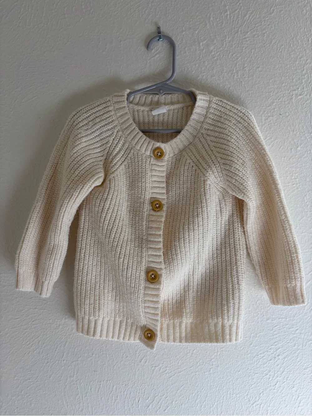 H&M Kids Cream Knit Button-Front Cardigan